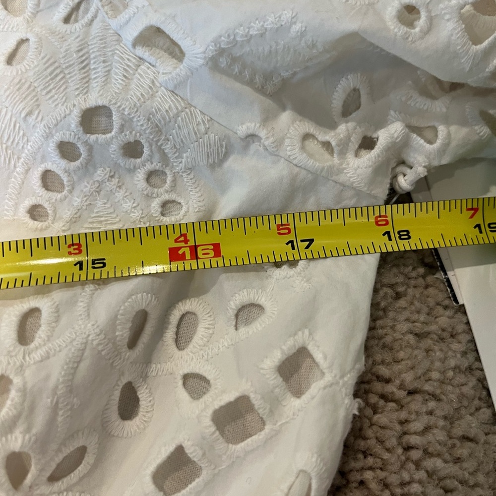 NWT Nordstrom White Eyelet Tiered Midi Dress, size Small - Picture 4 of 9